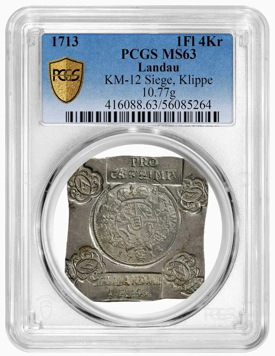 1713-One-Florin-4-Kreuzer-Klippe,-PCGS-MS-63,-KM-12