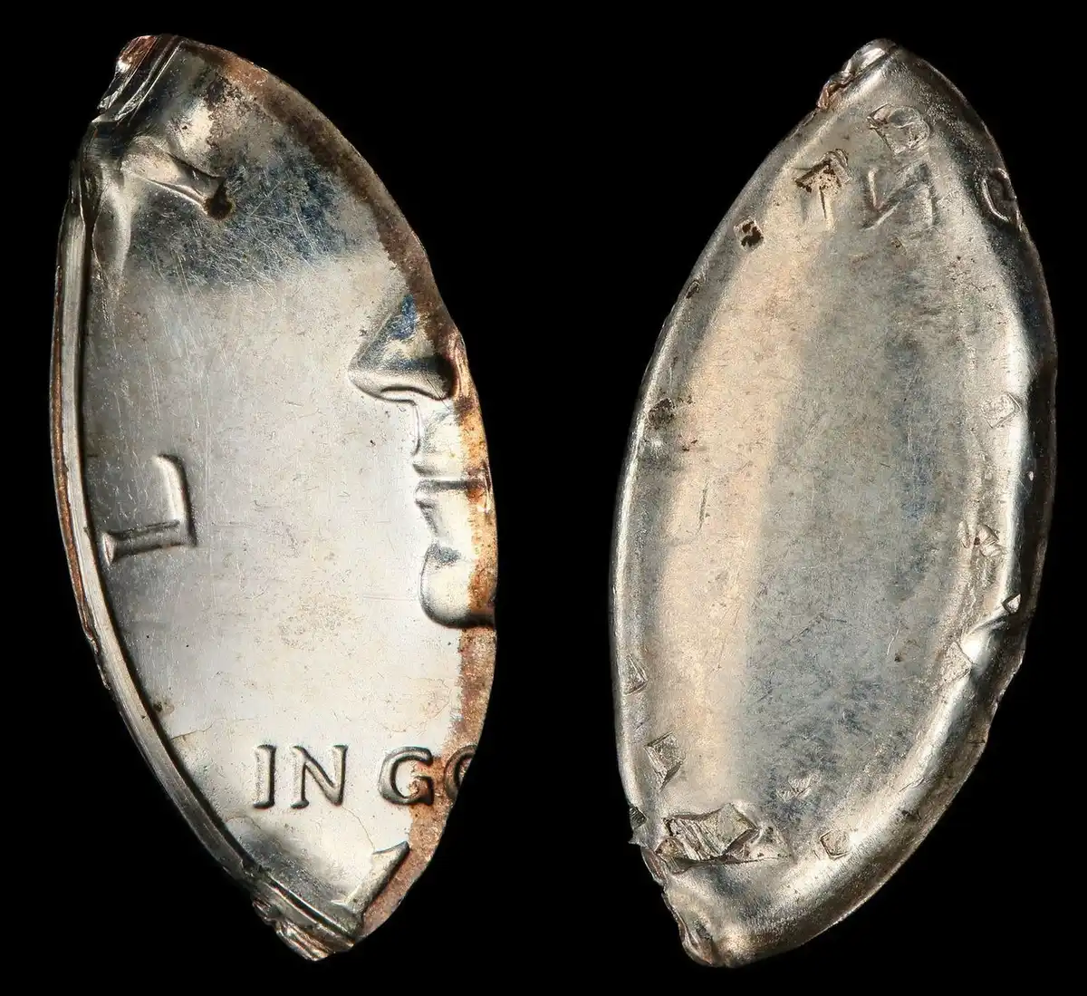 1965-1970-Kennedy-Half-Dollar-Struck-On-Scrap,-PCGS-PR-63,-40%-Silver,-16.8-Grams