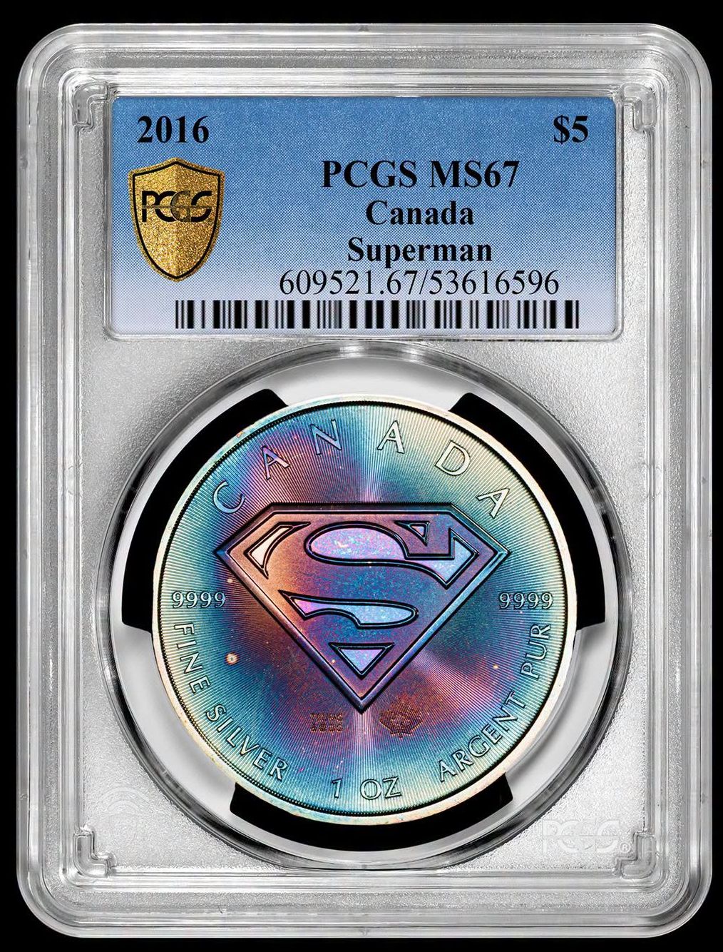 2016-Canada-Superman-Commemorative-$5,-PCGS-MS-67