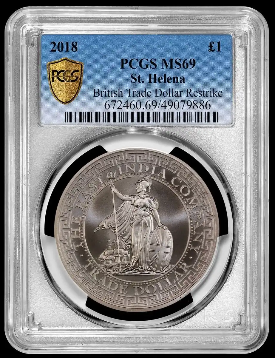2018-St.-Helena-British-Trade-Dollar-Restrike,-PCGS-MS-69