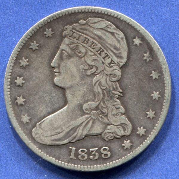1838-Reeded-Half