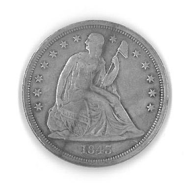 1845-Seated-Dollar