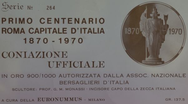 Italian-Commemorative-Gold-Medal