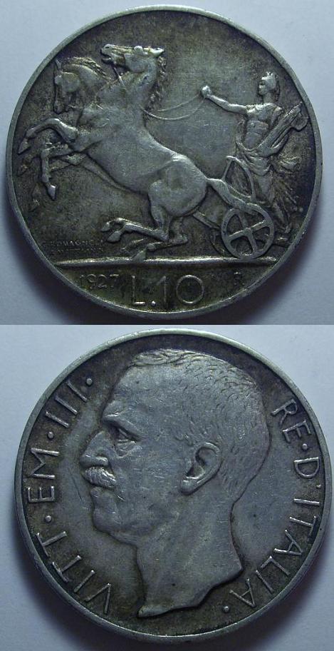 Italy-10-Lire-1927...