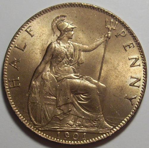 UK-Half-Pennies-1901,-1937,-1860,-1901