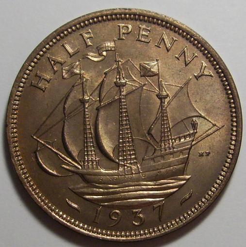 UK-Half-Pennies-1901,-1937,-1860,-1901