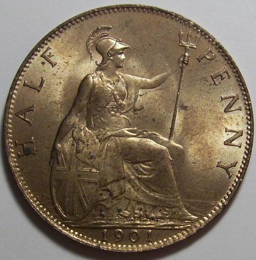 UK-Half-Pennies-1901,-1937,-1860,-1901