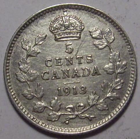 Five-Cent-Silver-Coin-From-Canada...