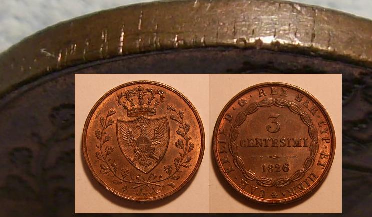Sardinia-3-Centesimi-1826-L---Trace-Of-Reeding???
