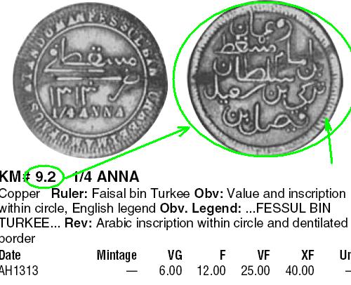 Muscat-&-Oman-1/4-Anna-1313-For-Identification
