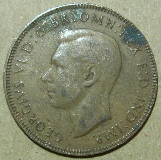 1940-Halfpenny-Thin-Coin---3.2-Grams-Only...