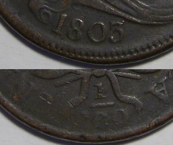1803-One-Cent-For-Identification-/-Weak-Struck