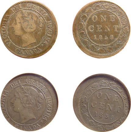 Large-Cent-1864-Nova-Scotia---Off-Center-Strike
