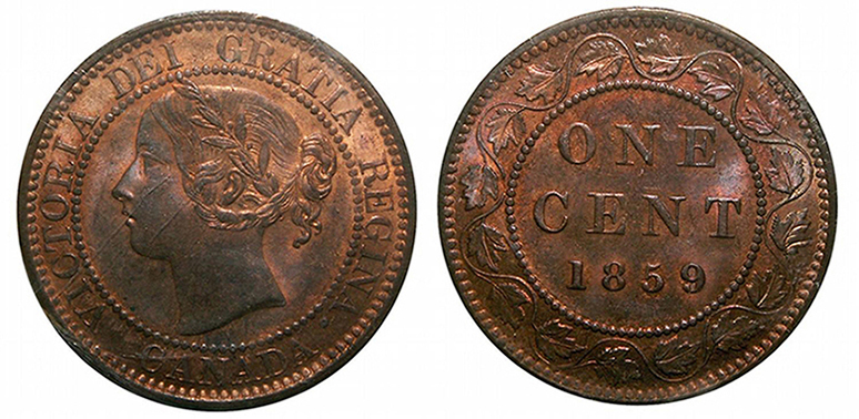 A-Comparison-Of-High-Grade-1859-W9/8-Cents