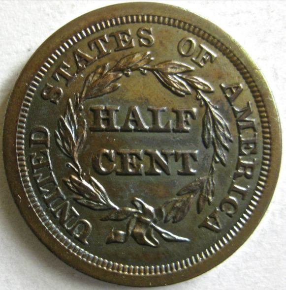 1854-Half-Cent