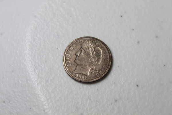 1908-Dime-Double-Sided-But-Reversed!-Full-Mirror-Brockage