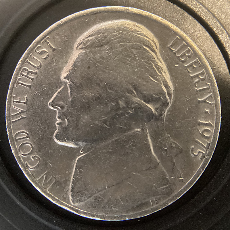 1975-Jefferson-Nickel:-Unknown-Doubling-On-Reverse.