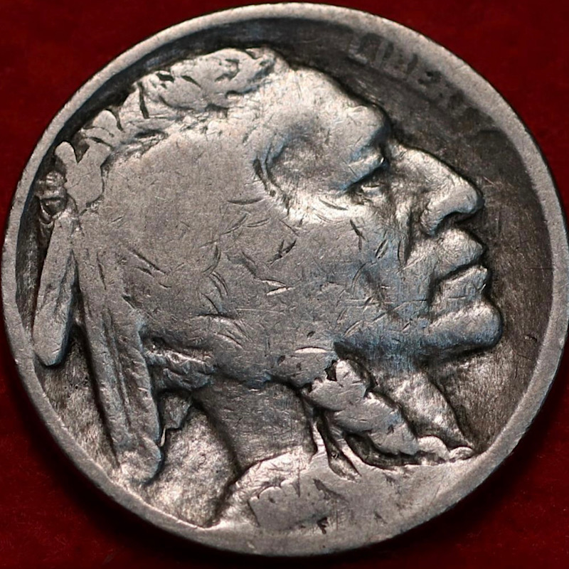 1914-Buffalo-Nickel-With-Die-Clash