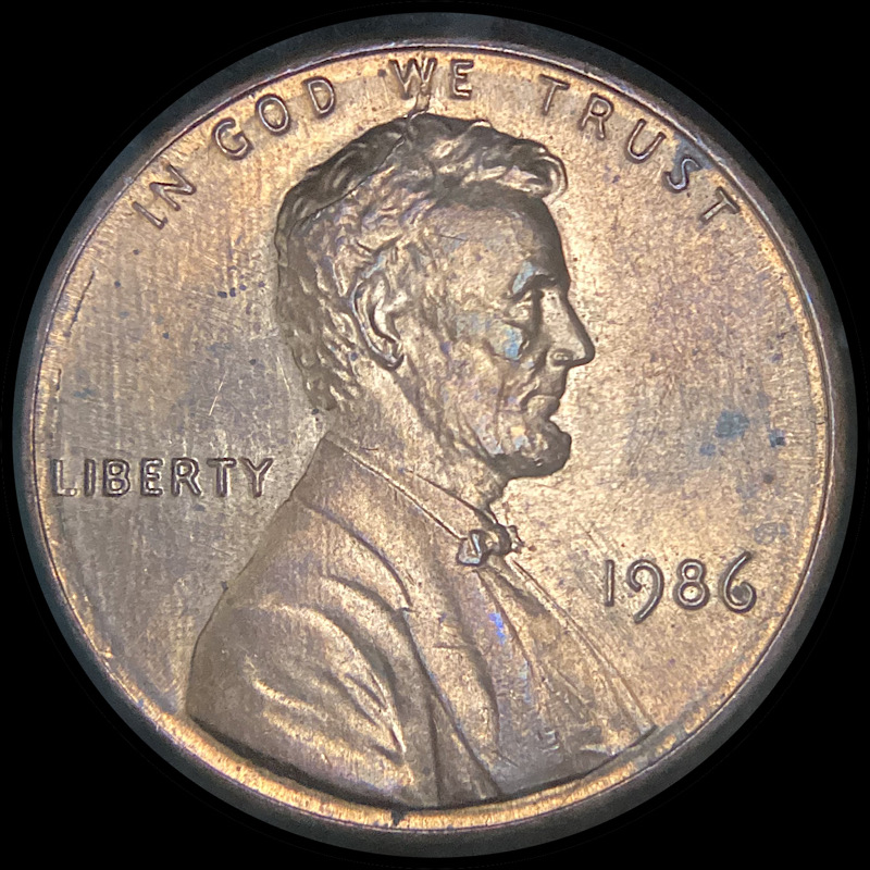 1986-Lincoln-Memorial-Cent-Spike-Head-Unlisted.