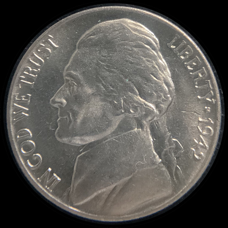 1942-Type-1-Jefferson-Nickel-Cupronickel-For-Grading.