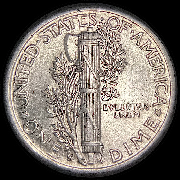 1942-S-Mercury-Dime-For-Grading.