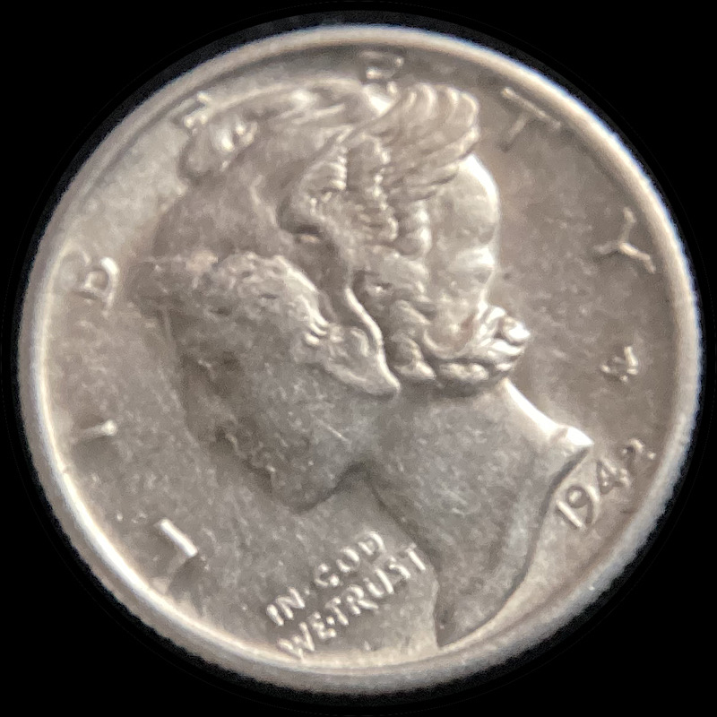 1942-S-Mercury-Dime-For-Grading.