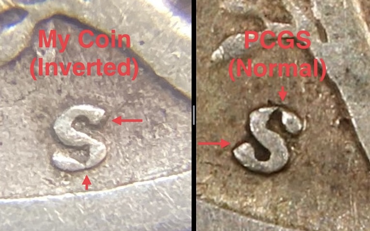 1945-S-Mercury-Dime-Inverted-Mint-Mark,-Circulated.