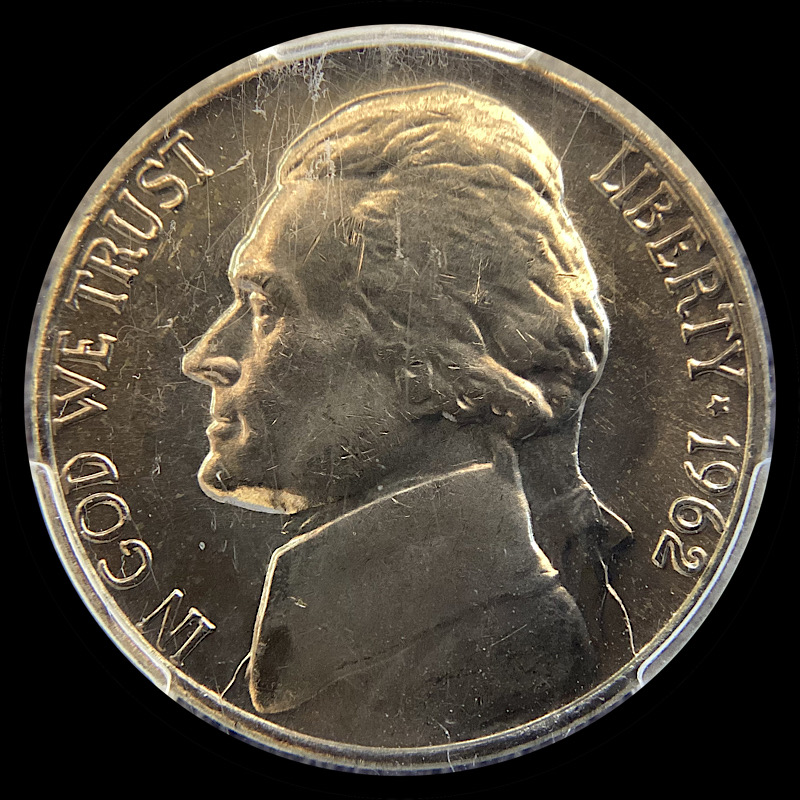 1962-Jefferson-Nickel-DDR,-PCGS-MS-64fs.
