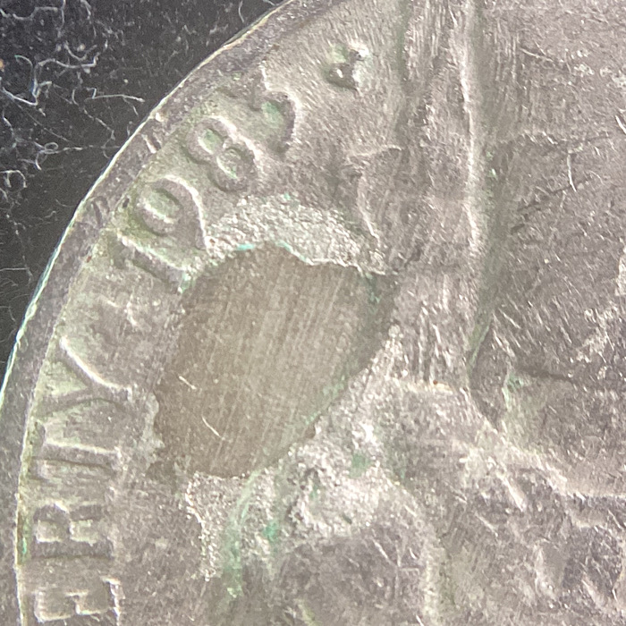 1983-P-Jefferson-Nickel-With-Possible-Lamination.