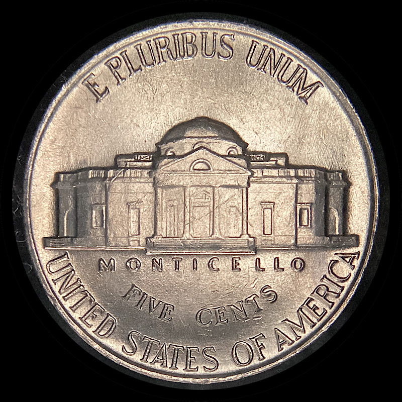 1942-Jefferson-Nickel,-Type-1-With-Die-Clash-Fragment?