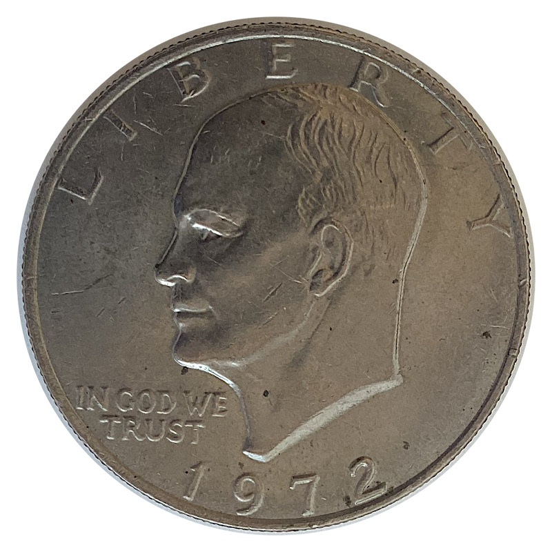 1972-Eisenhower-Dollar,-Type-2-For-Grading-Coin-1/2.