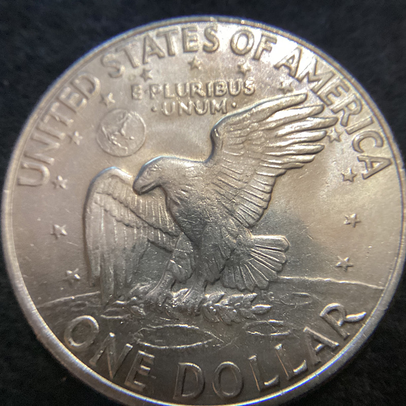 1972-D-Eisenhower-Dollar,-Possible-Lesser-Peg-Leg.