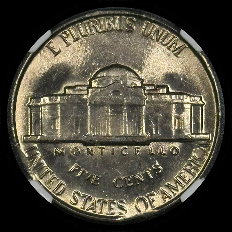1956-Jefferson-Nickel,-Minor-Clip-Or-Clips,-NGC-Slab.