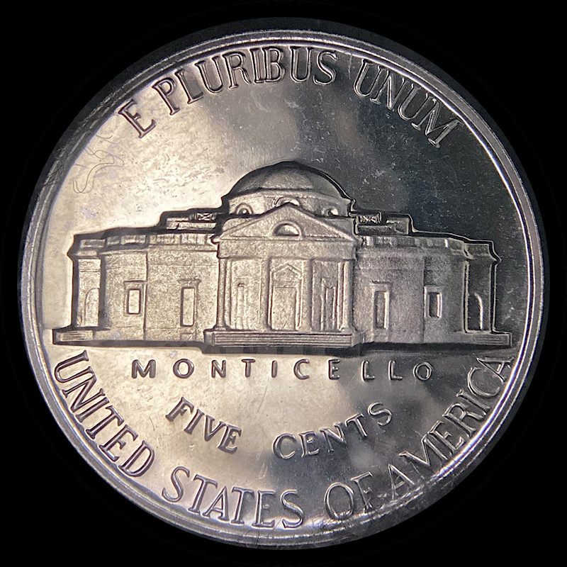 1960-Proof-Jefferson-Nickel-With-Lamination.