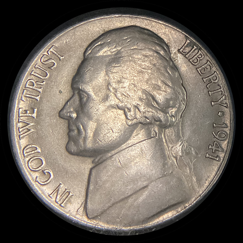 Circulated-1941-S-Jefferson-Nickel-With-Large-S,-FS-501.