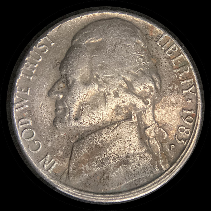 1983-P-Jefferson-Nickel-With-Misaligned-Die-Obverse.