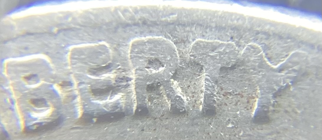 1935-Buffalo-Nickel-With-Thick-Letters-Metal-Flow,-Circulation-Flattening.