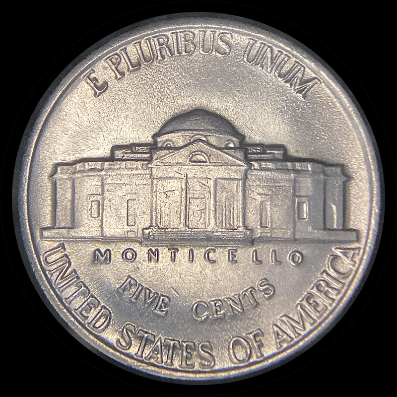 1942-Jefferson-Nickel,-Decoy-Of-FS-101.