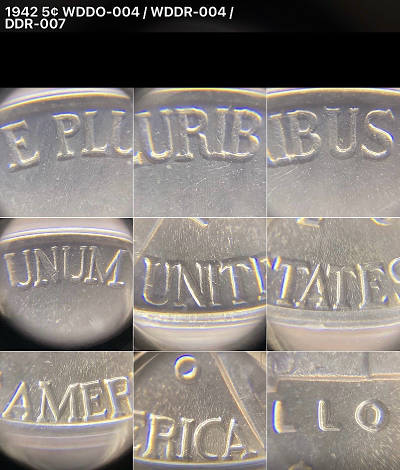 1942-Jefferson-Nickel-Cn,-Best-Of-WDDR-004,-WDDO-004,-DDR-007.