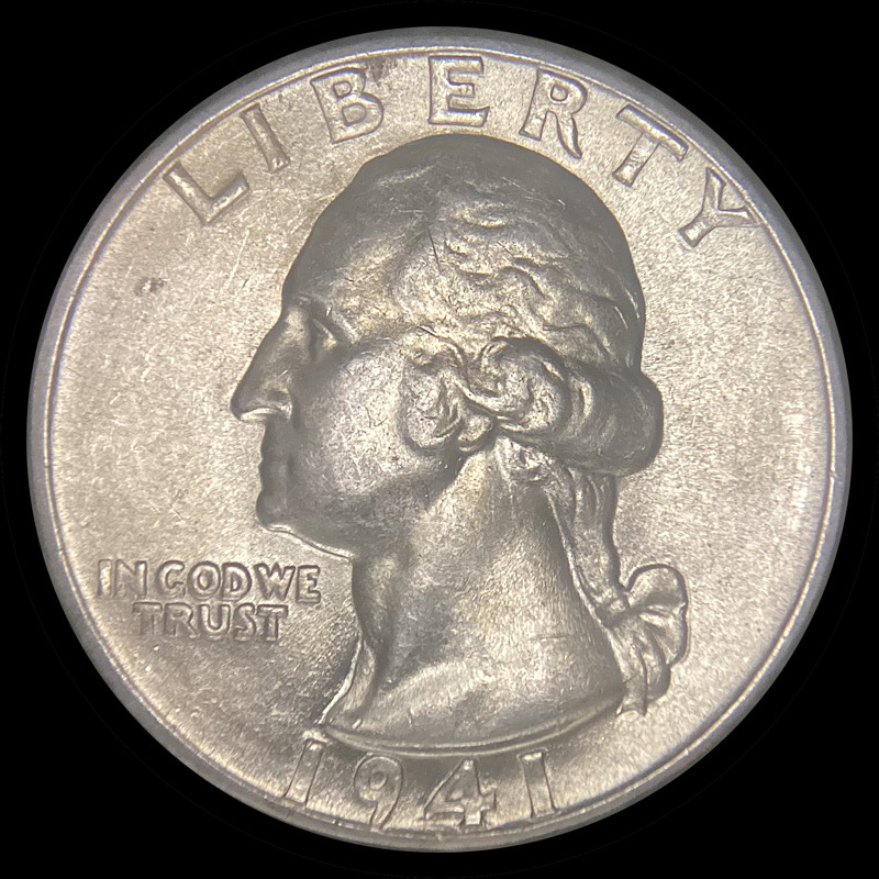 1941-Washington-Quarter,-Doubled-Beak,-Specific-Die-Inconclusive.