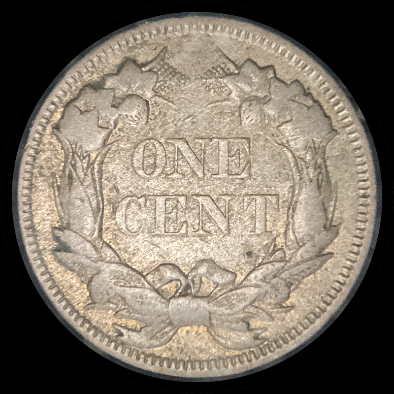 1857-Flying-Eagle-Cent-Snow-8-Fs-901-Reverse-Mule-Clash-With-Quarter.