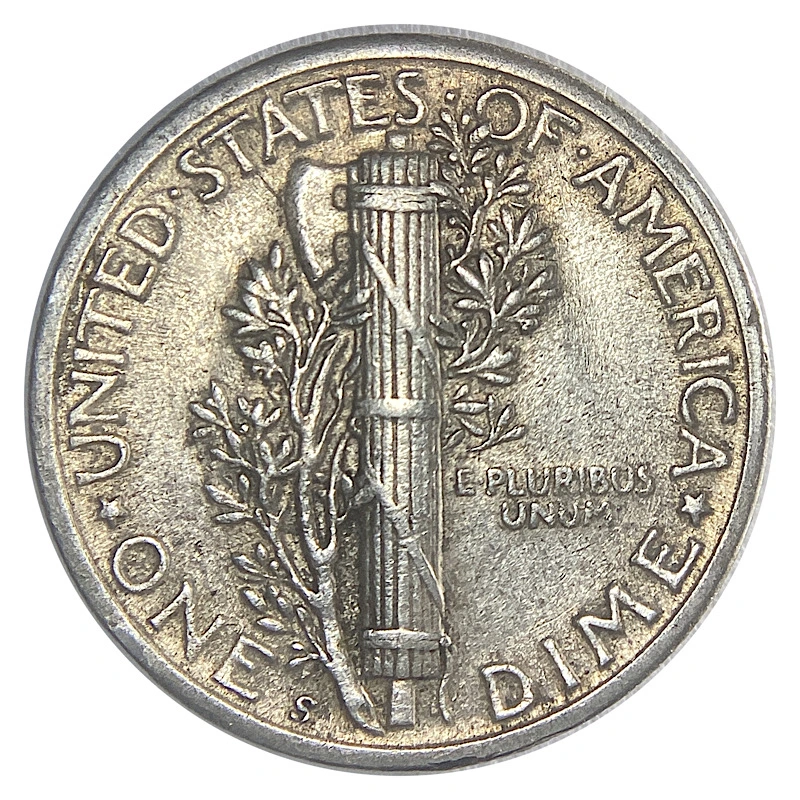 Heavily-Circulated-1945-S-Mercury-Dime,-Inverted-Mint-Mark-FS-504.
