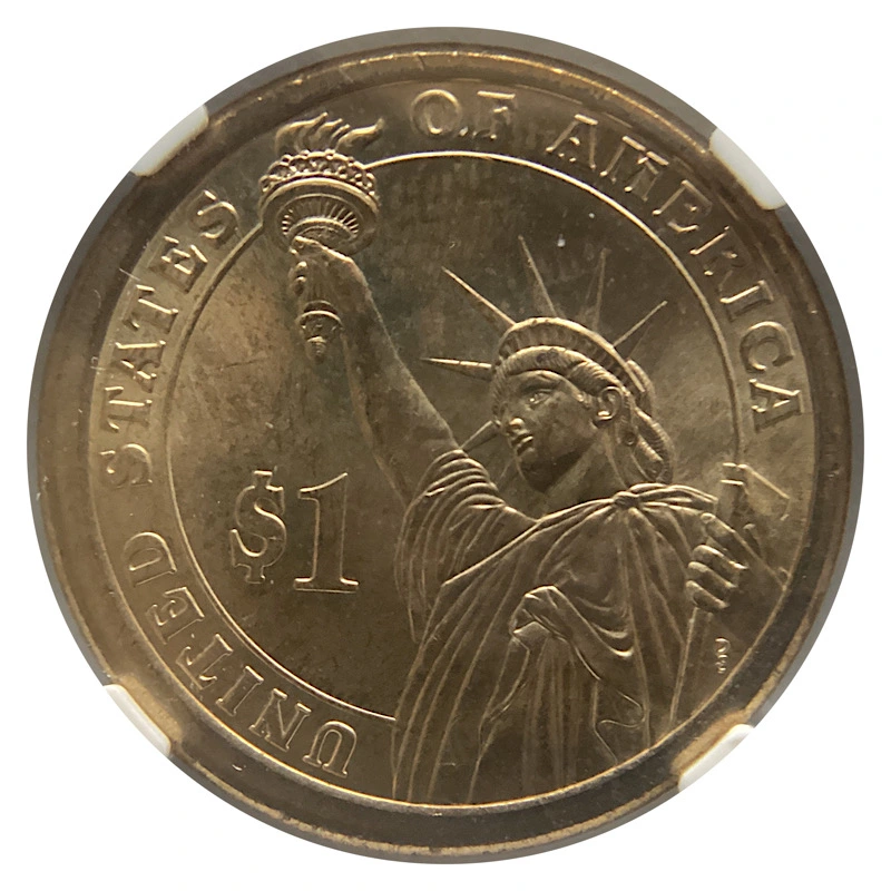 2007-P-Washington-Dollar-With-Die-Clash,-NGC-MS-64.