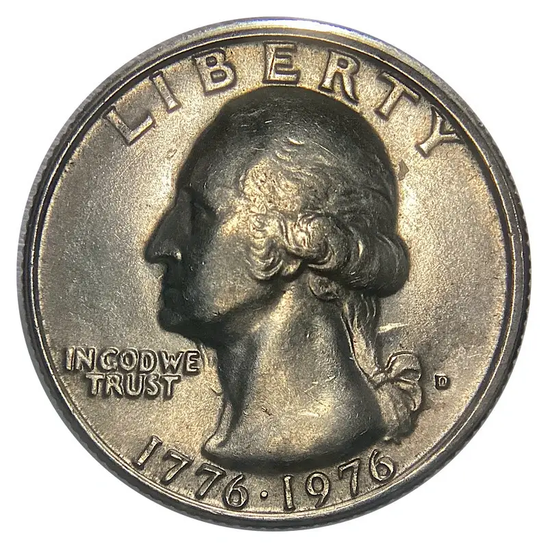 1976-D-Bicentennial-Quarter,-Die-Clash-Or-Die-Clash-Remnants.