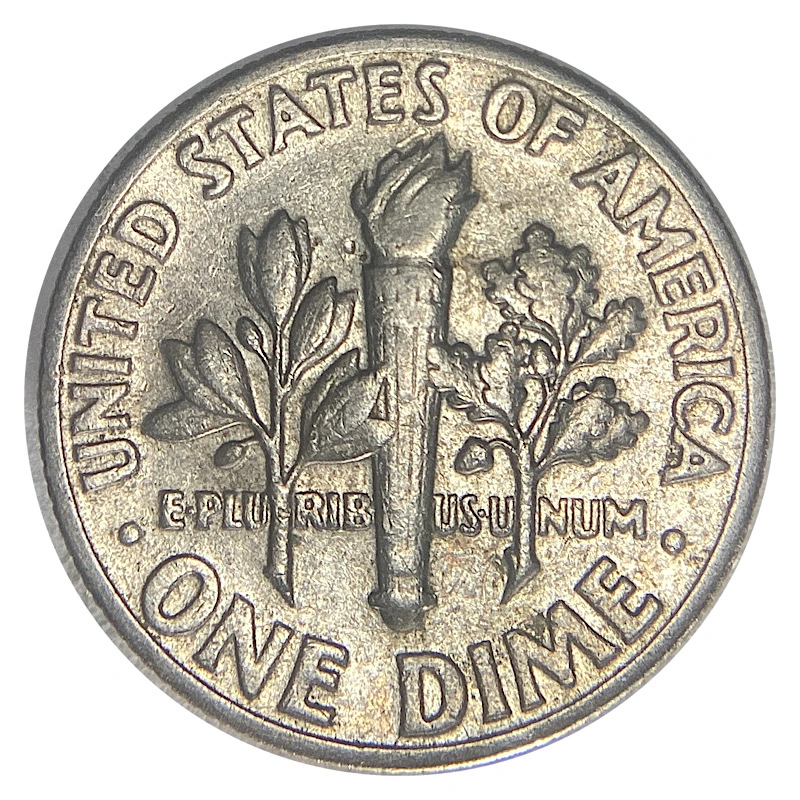 1969-Roosevelt-Dime,-Reverse-Of-1968,-FS-901.