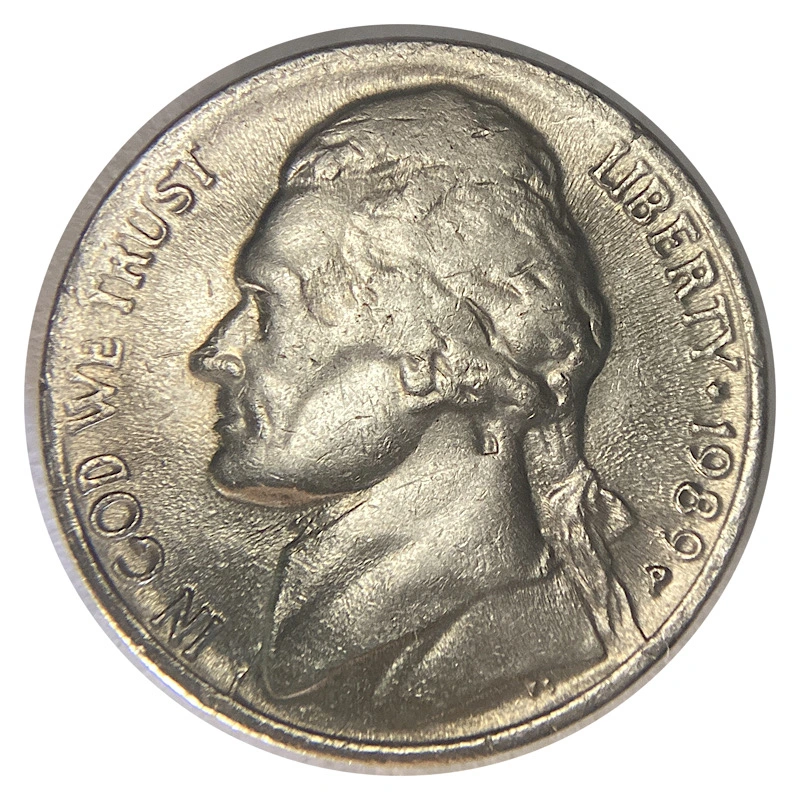 1989-P-Nickel,-Possible-Tilted-Strike-Vertical-Die-Misalignment.
