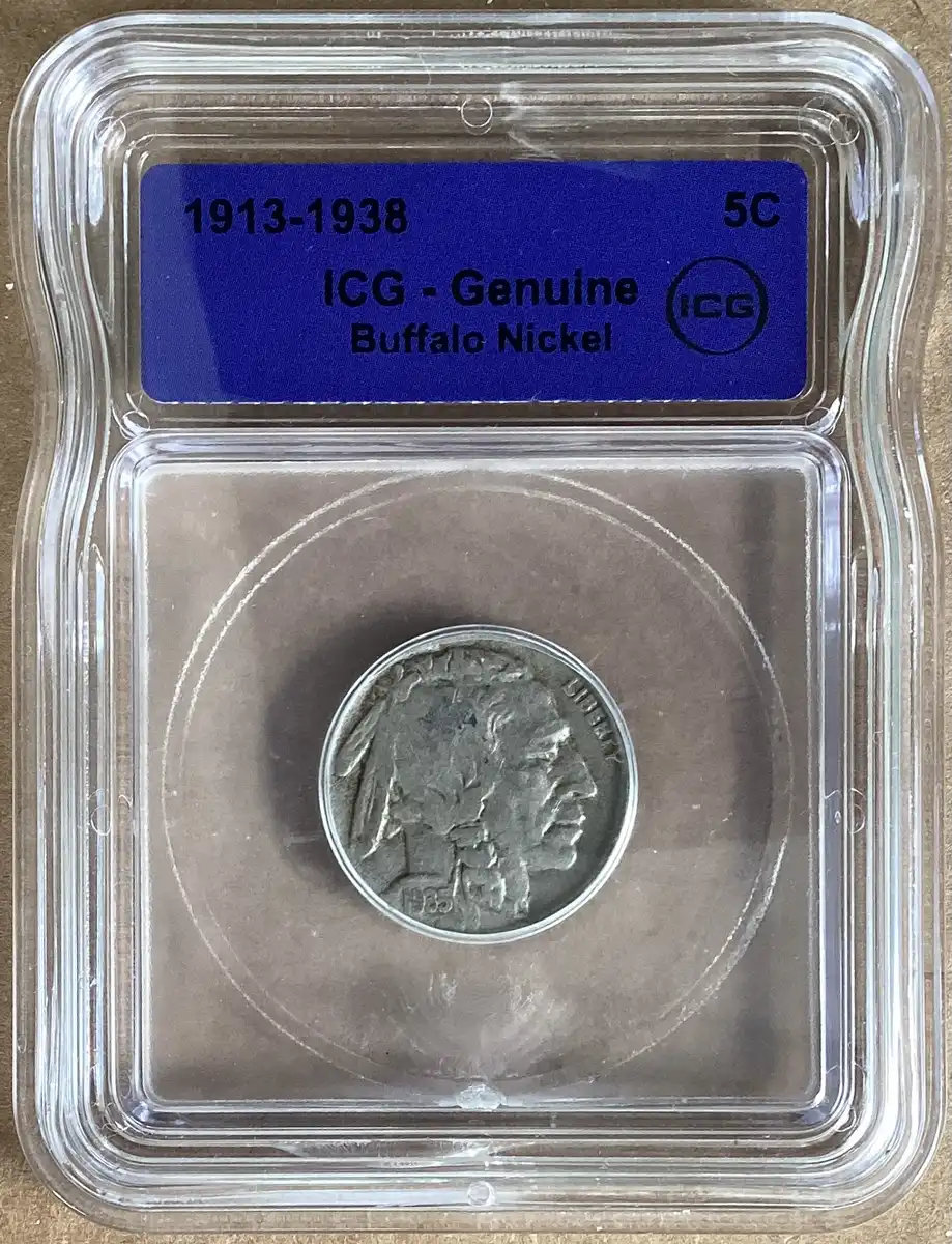 To-Crack-Or-Not-To-Crack:-1935-Buffalo-Nickel-DDR-In-ICG-Slab.