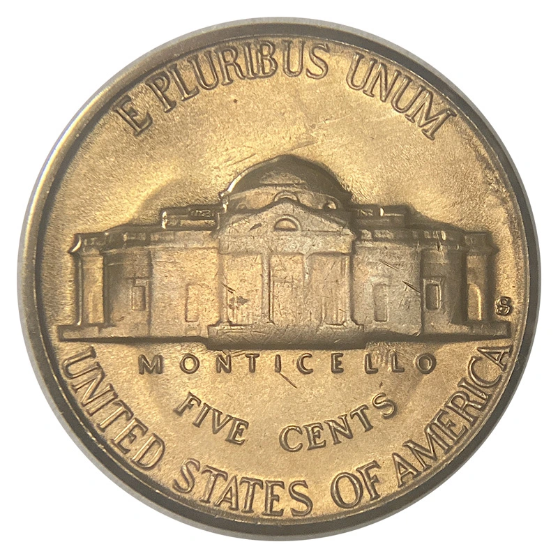 1954-S-Jefferson-Nickel,-DDR-FS-801,-Toned-Bu.