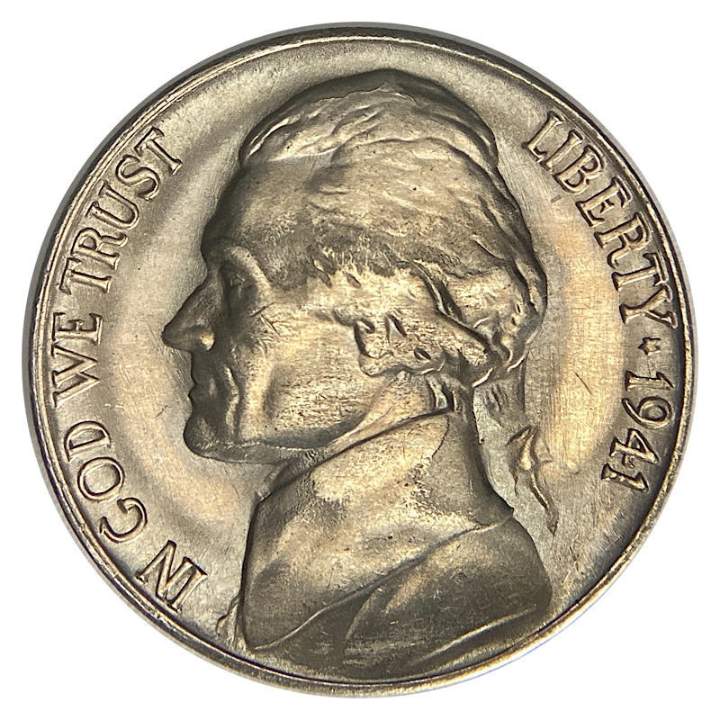 1941-S-Nickel,-Overpolished-Die.