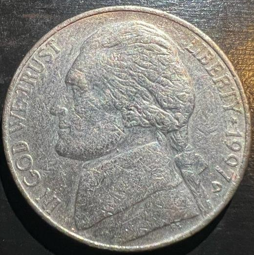 1997-D-Nickel-With-Weird-Tone-On-Back,-Any-Help-Would-Be-Much-Appreciated